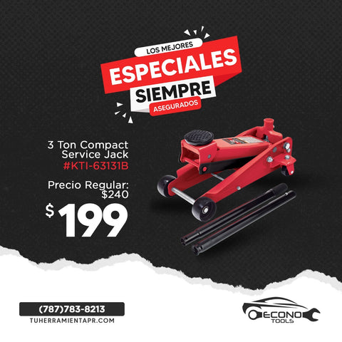 K Tool International Service Jack 3 Ton Compact